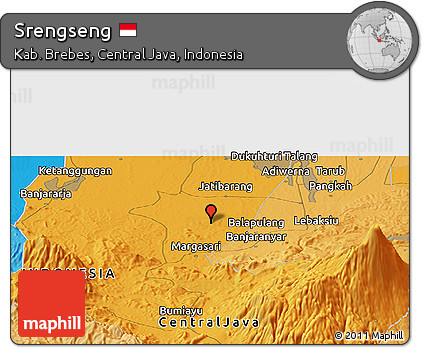 Political Panoramic Map of Srengseng