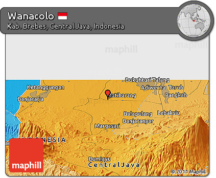 Political Panoramic Map of Wanacolo