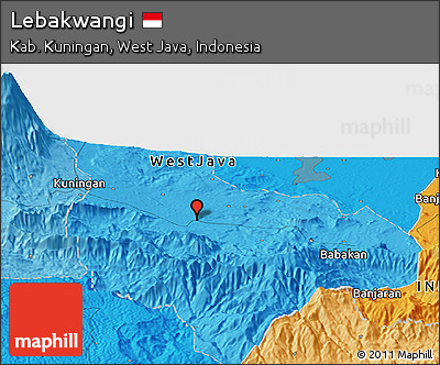Political Panoramic Map of Lebakwangi