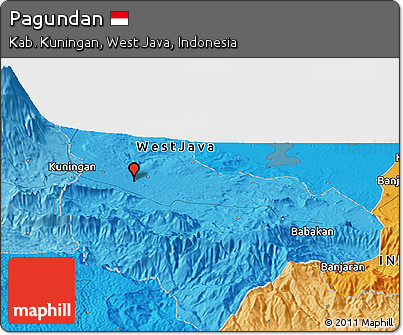 Political Panoramic Map of Pagundan