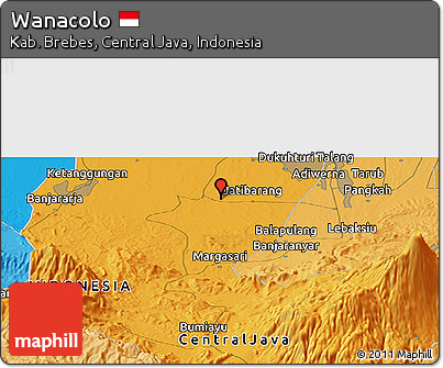 Political Panoramic Map of Wanacolo
