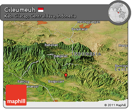 Satellite Panoramic Map of Cileumeuh