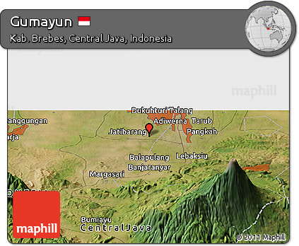 Satellite Panoramic Map of Gumayun