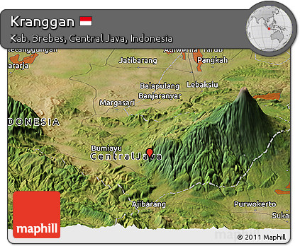 Satellite Panoramic Map of Kranggan