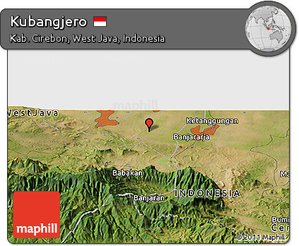 Satellite Panoramic Map of Kubangjero