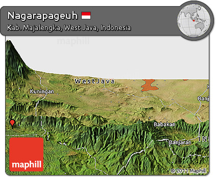 Satellite Panoramic Map of Nagarapageuh