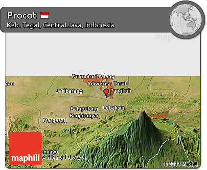 Satellite Panoramic Map of Procot