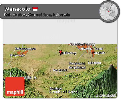 Satellite Panoramic Map of Wanacolo