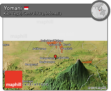 Satellite Panoramic Map of Yomani