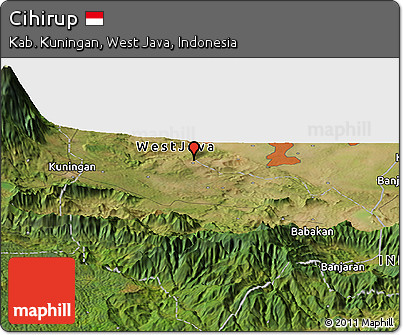 Satellite Panoramic Map of Cihirup