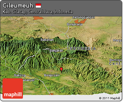 Satellite Panoramic Map of Cileumeuh