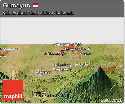 Satellite Panoramic Map of Gumayun