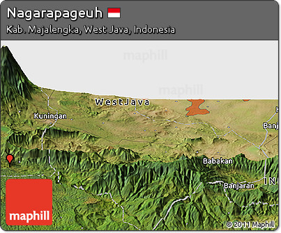 Satellite Panoramic Map of Nagarapageuh