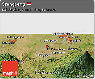 Satellite Panoramic Map of Srengseng