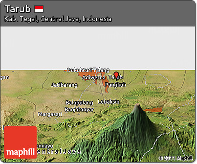 Satellite Panoramic Map of Tarub