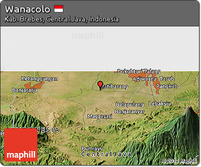 Satellite Panoramic Map of Wanacolo