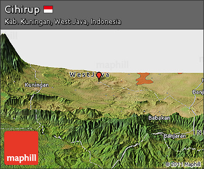 Satellite Panoramic Map of Cihirup