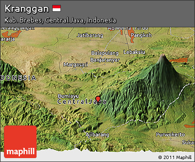 Satellite Panoramic Map of Kranggan