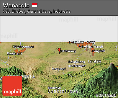 Satellite Panoramic Map of Wanacolo