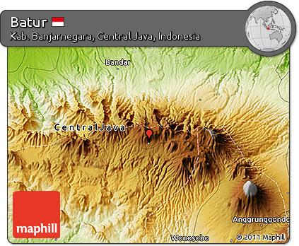 Physical 3D Map of Batur