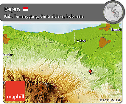 Physical 3D Map of Bejen