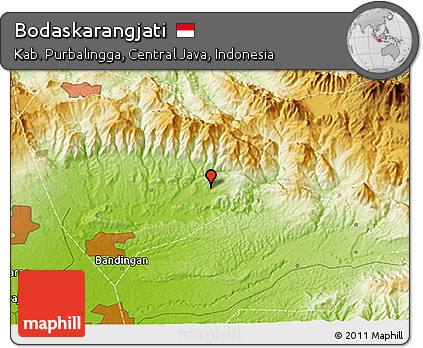 Physical 3D Map of Bodaskarangjati