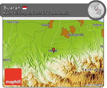 Physical 3D Map of Buaran