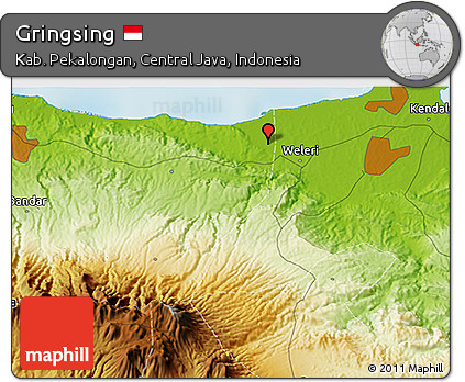 Physical 3D Map of Gringsing