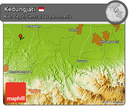 Physical 3D Map of Kedungjati