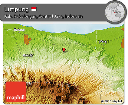 Physical 3D Map of Limpung