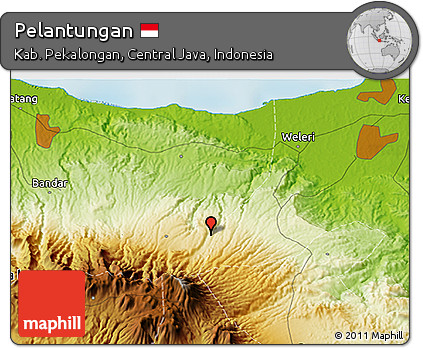Physical 3D Map of Pelantungan