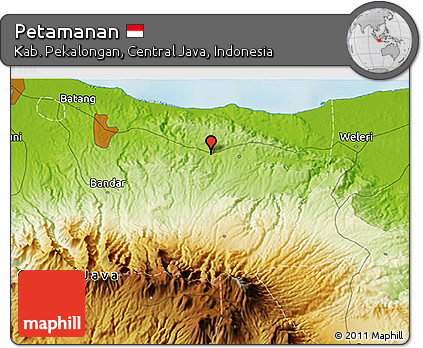 Physical 3D Map of Petamanan