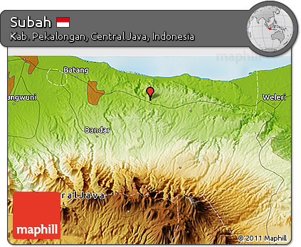 Physical 3D Map of Subah