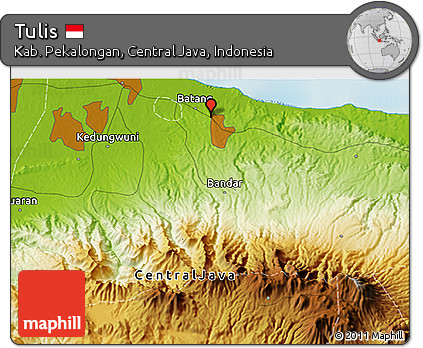 Physical 3D Map of Tulis
