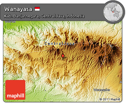Physical 3D Map of Wanayasa