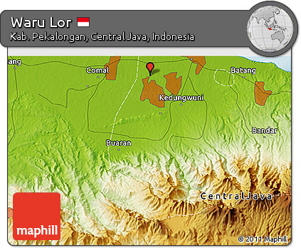 Physical 3D Map of Waru Lor