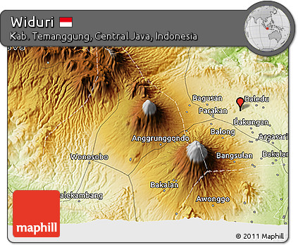 Physical 3D Map of Widuri