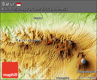 Physical 3D Map of Batur