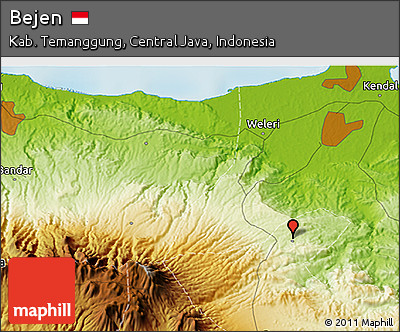 Physical 3D Map of Bejen