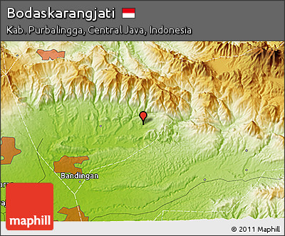 Physical 3D Map of Bodaskarangjati