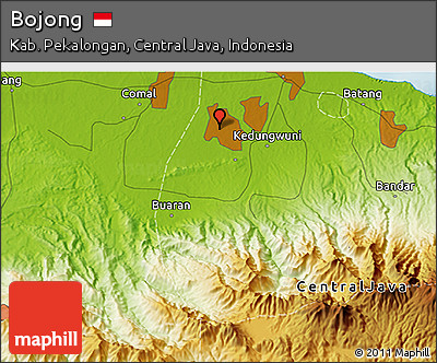 Physical 3D Map of Bojong