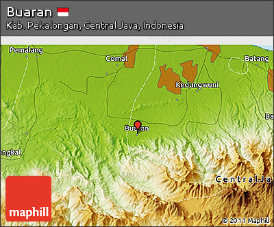Physical 3D Map of Buaran