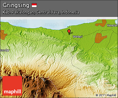 Physical 3D Map of Gringsing
