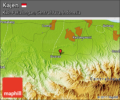 Physical 3D Map of Kajen