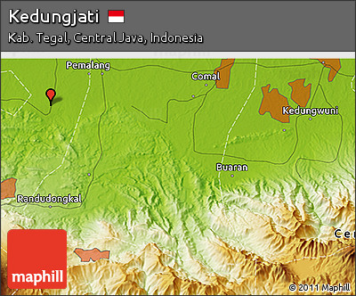 Physical 3D Map of Kedungjati