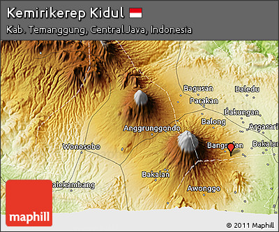 Physical 3D Map of Kemirikerep Kidul