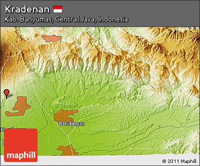 Physical 3D Map of Kradenan