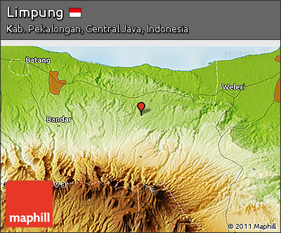 Physical 3D Map of Limpung