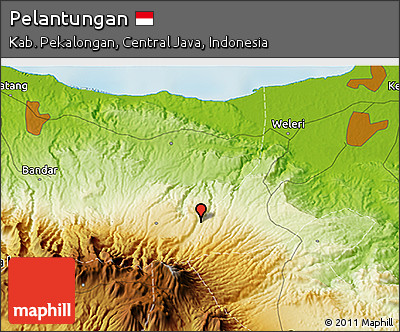 Physical 3D Map of Pelantungan