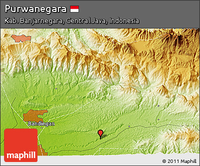 Physical 3D Map of Purwanegara